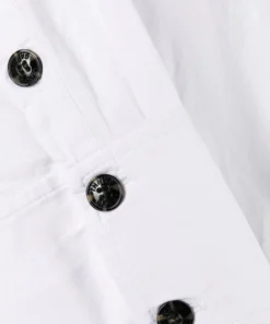 Ganni White 'Broderie Anglaise Mini Shirt Dress'