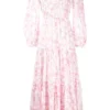 Rixo London 'Brooke' Shirred Floral Palm Maxi Dress