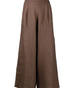 Faithfull The Brand Brown 'Malta' Wide Leg Trousers