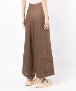 Faithfull The Brand Brown 'Malta' Wide Leg Trousers