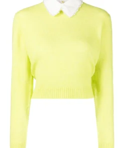 Baum Und Pferdgarten Lime 'Cabreena' Detachable Collar Sweater