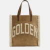 Golden Goose Bags ‘California’ Shearling Logo Tote Bag