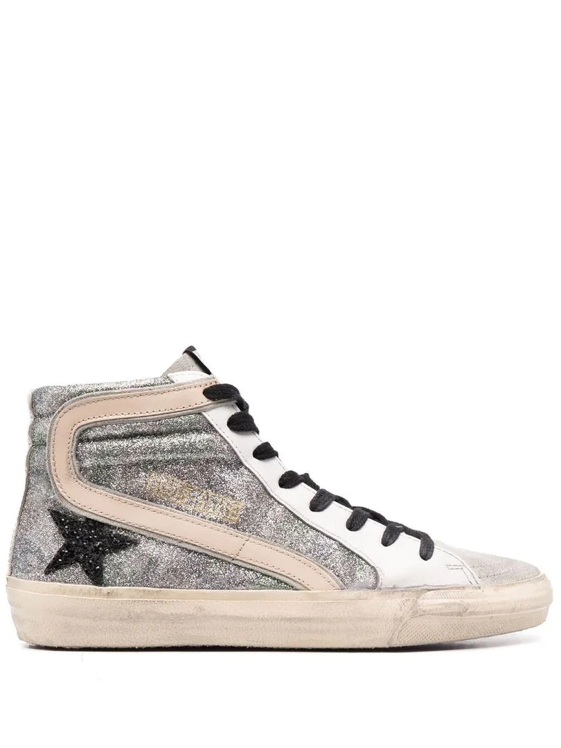 Golden Goose 'Camo Glitter Slide High Top Trainers' Shoes 3 Golden Goose 'Camo Glitter Slide High Top Trainers' Shoes