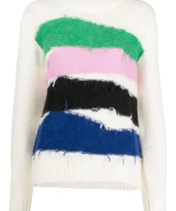 Baum Und Pferdgarten 'Cecilee' Frayed Stripe Knit Sweater Clothing