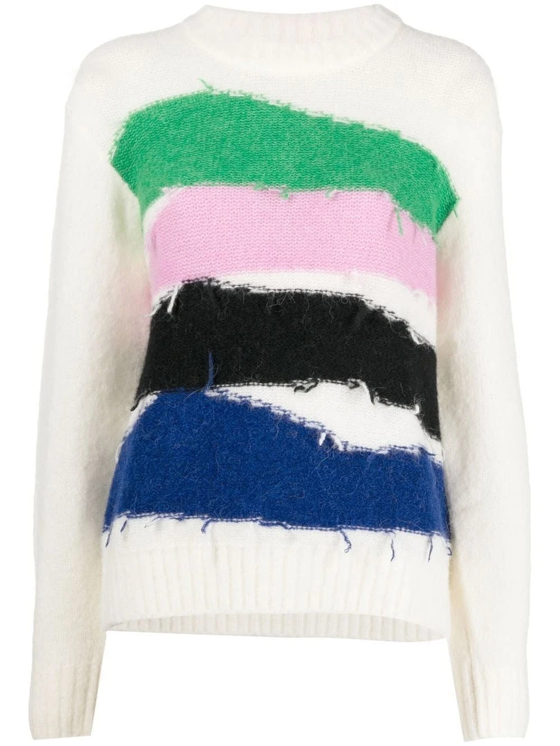 Baum Und Pferdgarten 'Cecilee' Frayed Stripe Knit Sweater Clothing 3 Baum Und Pferdgarten 'Cecilee' Frayed Stripe Knit Sweater Clothing