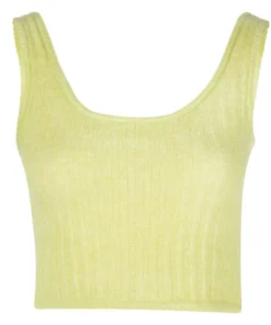 Baum Und Pferdgarten Clothing Lime 'Cesya' Cropped Knit Vest