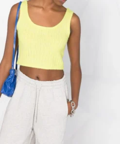 Baum Und Pferdgarten Clothing Lime 'Cesya' Cropped Knit Vest