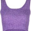 Baum Und Pferdgarten Purple 'Cesya' Cropped Knit Vest Clothing