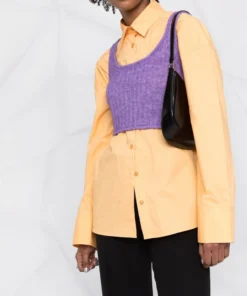 Baum Und Pferdgarten Purple 'Cesya' Cropped Knit Vest Clothing