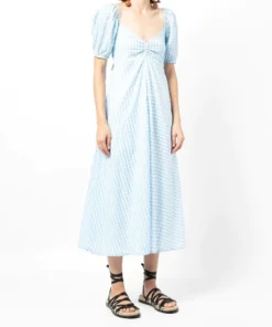 Faithfull The Brand 'Charlize' Gingham Midi Dress Clothing