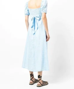 Faithfull The Brand 'Charlize' Gingham Midi Dress Clothing