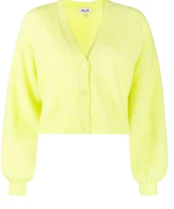Baum Und Pferdgarten Lime 'Chasmeen' Puff Sleeve Cardigan Clothing