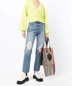 Baum Und Pferdgarten Lime 'Chasmeen' Puff Sleeve Cardigan Clothing