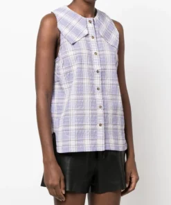 Ganni 'Checked Sleeveless Shirt' 9 Ganni 'Checked Sleeveless Shirt'