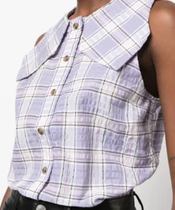 Ganni 'Checked Sleeveless Shirt' 11 Ganni 'Checked Sleeveless Shirt'