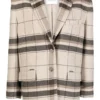 Anine Bing Clothing Checked ‘Quinn’ Wool Blazer
