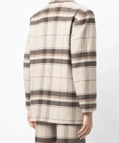 Anine Bing Clothing Checked ‘Quinn’ Wool Blazer