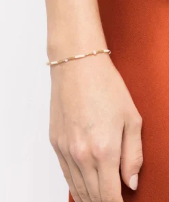 ANNI LU Ecru ‘Clemence’ Beaded Bracelet Accessories
