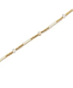 ANNI LU Ecru ‘Clemence’ Beaded Bracelet Accessories