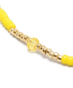 ANNI LU Yellow ‘Clemence’ Beaded Bracelet