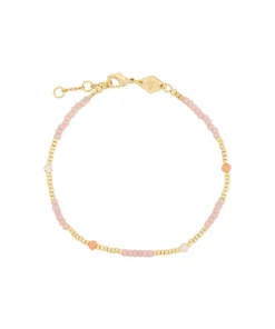 ANNI LU Light Pink ‘Clemence’ Beaded Bracelet
