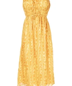 Bernard Boutique 18 Faithfull The Brand Yellow Printed 'Contessa' Midi Dress Clothing