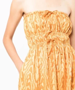 Faithfull The Brand Yellow Printed 'Contessa' Midi Dress Clothing 11 Faithfull The Brand Yellow Printed 'Contessa' Midi Dress Clothing