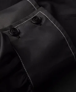 Ganni 'Contrasting Stitched Puff Sleeve Mini Dress'