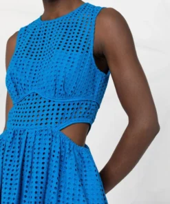 Self Portrait 'Cotton Broderie Anglaise Midi Dress'