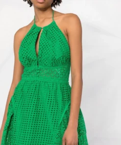 Self Portrait 'Cotton Broderie Anglaise Mini Dress'