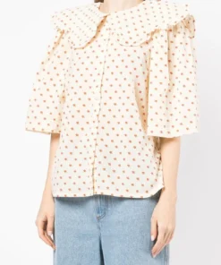 Stella Nova Clothing Cream 'Dicte' Ditsy Floral Shirt