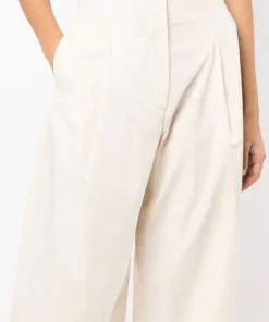 Studio Nicholson Cream 'Dordoni' Voluminous Pleated Pants