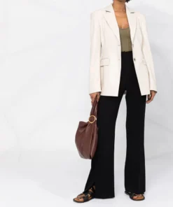 NANUSHKA Cream 'Hathi' Leather Blazer Clothing