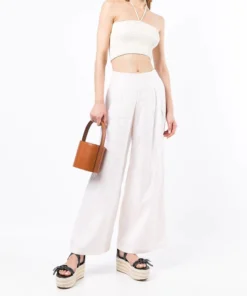Faithfull The Brand Cream 'Malta' Wide Leg Trousers
