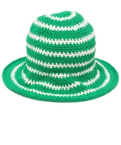 Faithfull The Brand New In Green 'Crochet Bucket Hat'