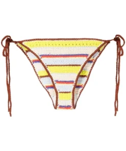 Ganni 'Crochet Striped Bikini Bottoms'