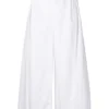 Vince 'Cropped Pleat Detail Wide Leg Trousers'