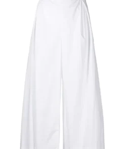 Vince 'Cropped Pleat Detail Wide Leg Trousers'