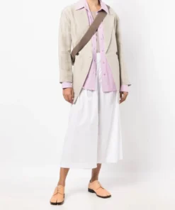 Vince 'Cropped Pleat Detail Wide Leg Trousers'