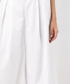 Vince 'Cropped Pleat Detail Wide Leg Trousers'