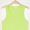 American Vintage Lime ‘Cylbay’ Cropped Vest Top