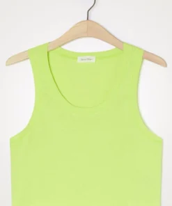 American Vintage Lime ‘Cylbay’ Cropped Vest Top