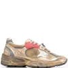 Golden Goose Shoes ‘Dad-Star’ Distressed Gold Sneakers