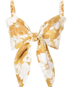 Faithfull The Brand 'Dafnica' Floral Tie Front Crop Top