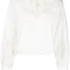 Self Portrait 'Daisy' Cotton Broderie Anglaise Shirt New In