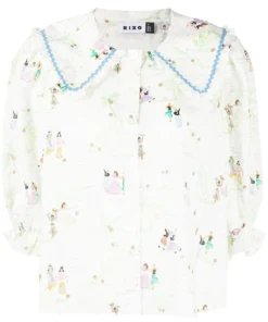 Rixo London 'Dallas' Illustrated Shirt