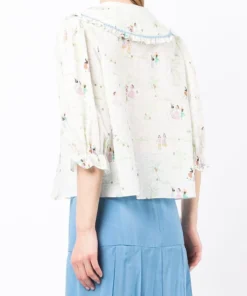 Rixo London 'Dallas' Illustrated Shirt