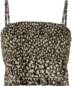 Faithfull The Brand ‘Damita’ Shirred Floral Crop Top