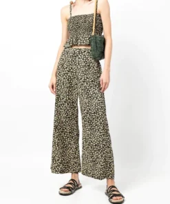 Faithfull The Brand ‘Damita’ Shirred Floral Crop Top