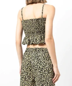 Faithfull The Brand ‘Damita’ Shirred Floral Crop Top